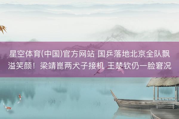 星空体育(中国)官方网站 国乒落地北京全队飘溢笑颜！梁靖崑两犬子接机 王楚钦仍一脸窘况