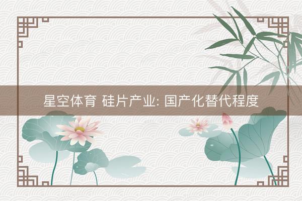 星空体育 硅片产业: 国产化替代程度