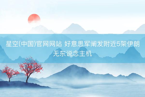 星空(中国)官网网站 好意思军阐发附近5架伊朗无东说念主机