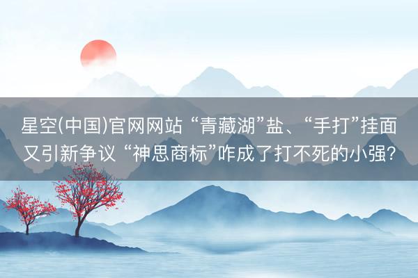 星空(中国)官网网站 “青藏湖”盐、“手打”挂面又引新争议 “神思商标”咋成了打不死的小强？